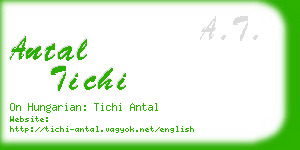 antal tichi business card